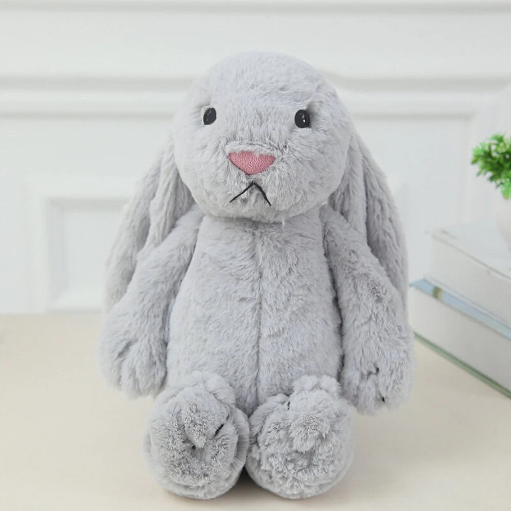 Soft personalized Shy Bunny plush toy by I YAN with custom embroidery, 40cm rabbit doll perfect for gifts.