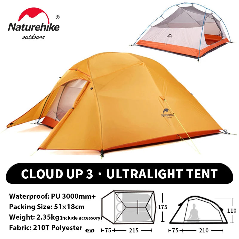 1 2 3 Person Camping Tent Ultralight Waterproof Trekking Tents Hiking Backpacking Shelter Tent Travel Tent