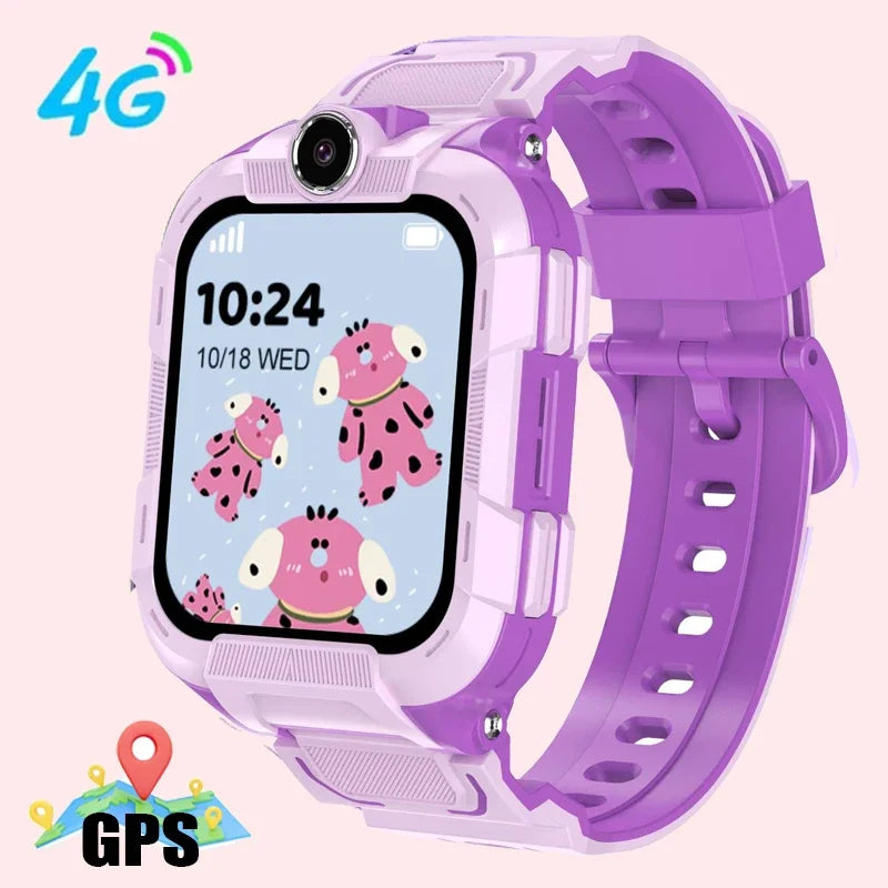 2025 New Kids GPS Smart Watch 4G Track Video Call Camera SOS – Waterproof LBS Location Tracker Smartwatch - I YAN