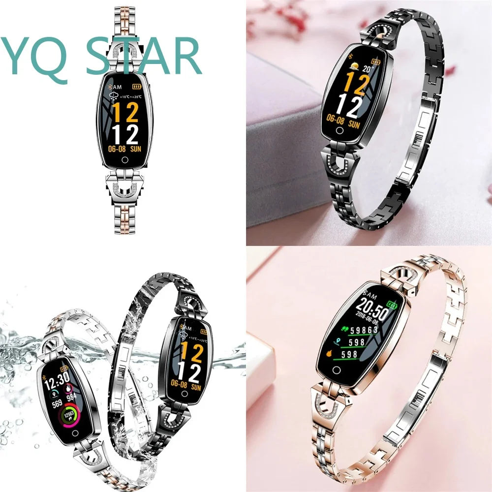 Lemonda H8 Stainless Steel Sleep Heart Rate Tracker Smart Watch with Call Reminder Waterproof Touch Screen Online Sports