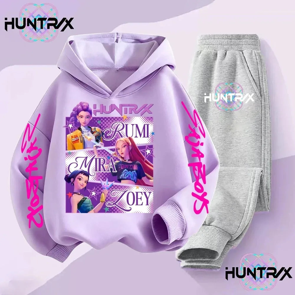 KPop Demon Hunters Saja Boys Kids Hoodie Set – Unisex Sweatshirt & Tracksuit (2pcs) - I YAN