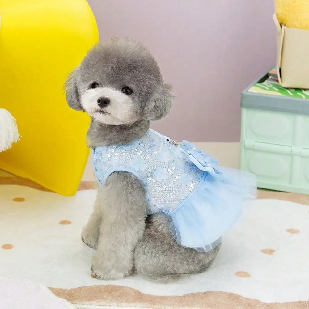 Striped Print Princess Pet Dress Breathable Sunscreen Outfit Spring Summer Collection Universal Skirt For Puppies Cats Small Pets Soft Cool Daily Holiday Cute Pet Costume Gift