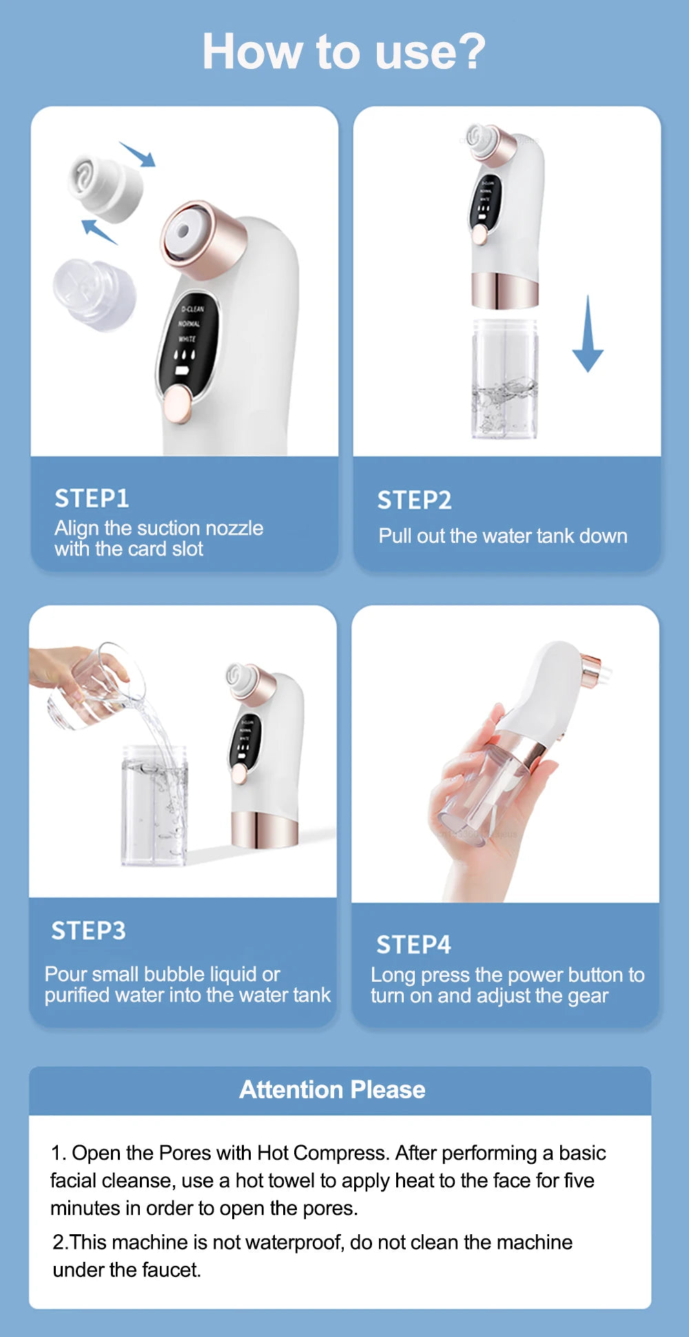 Blackhead Remover Pore Vacuum Cleaner Multifunctional Cleaning Instrument Small Bubble Facial Cleasing Machine Beauty Device