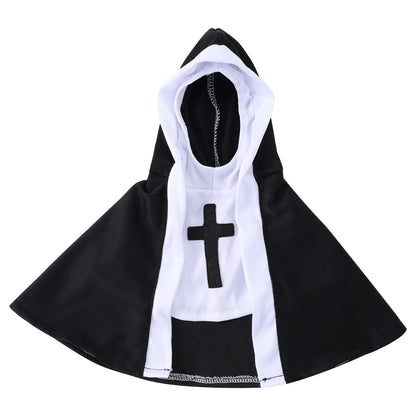 Funny Halloween Cat Cosplay Costumes Dress Up Party Kitten Jesus Nun Clothes for Small Medium Dogs Cats Puppy Pet Accessories