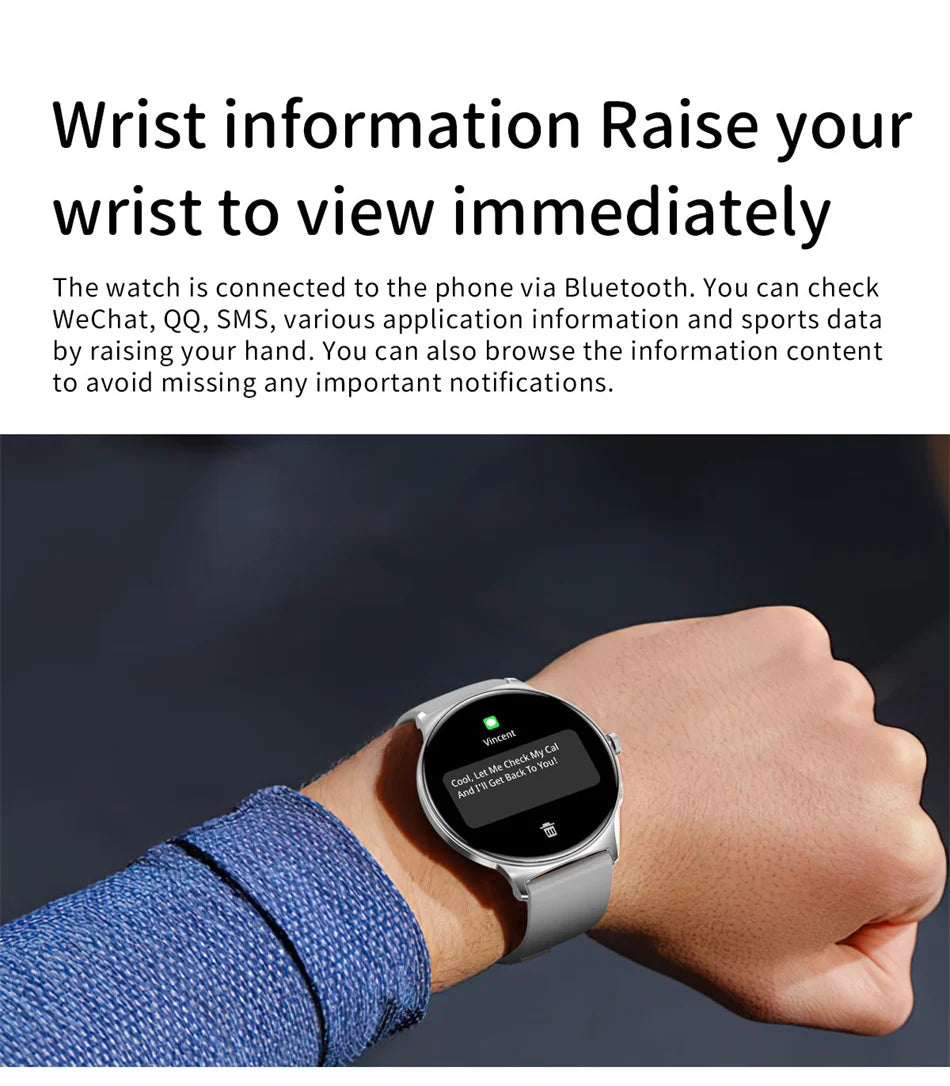 2026 New Ultra Slim AMOLED Smart Watch Women Screen Always Display Time Heart Rate BT Calling High-end Fashion Smartwatch