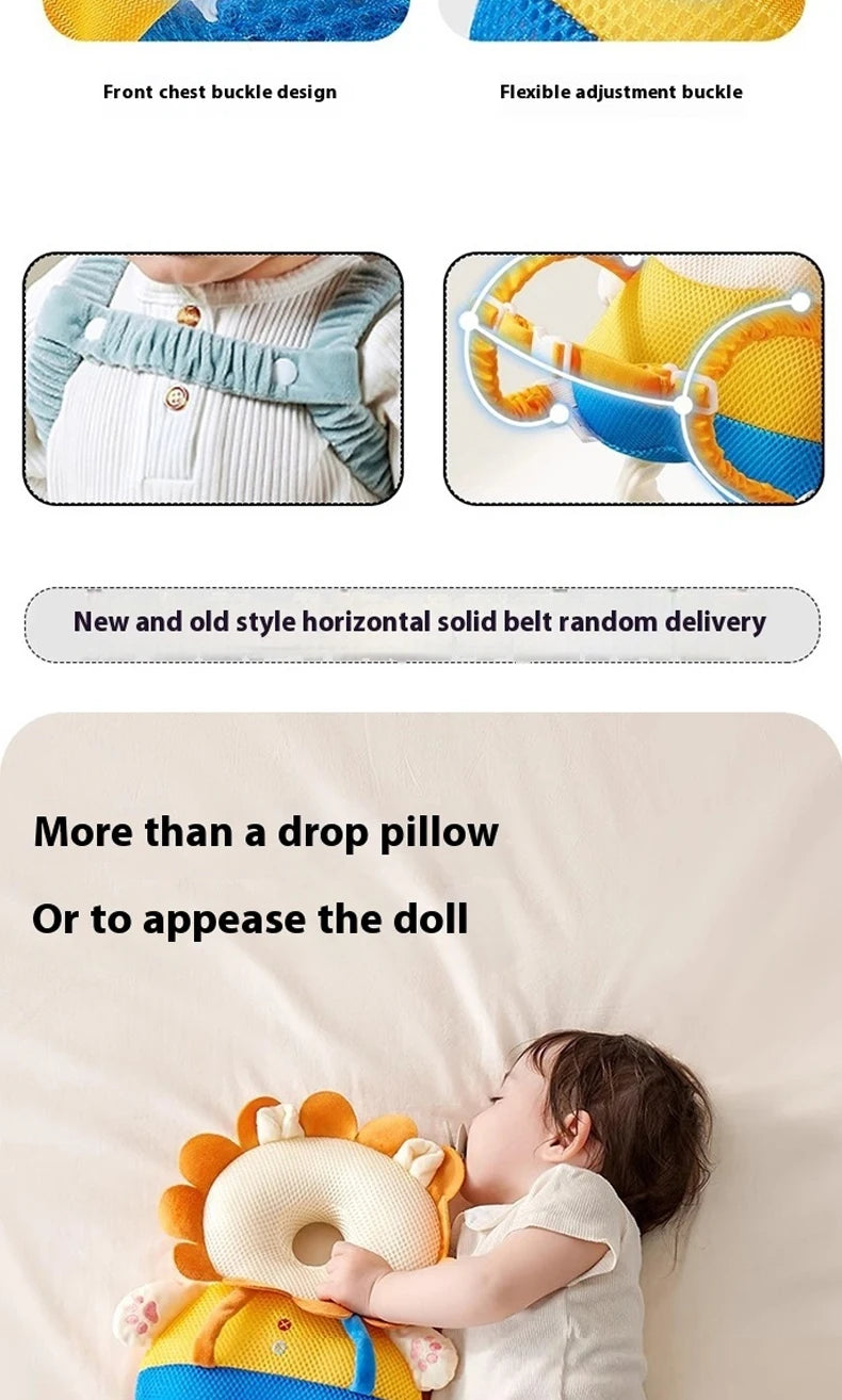 I YAN AIBEDILA baby head protector pillow backpack with safety cushion for newborns and toddlers learning to walk, providing fall support.