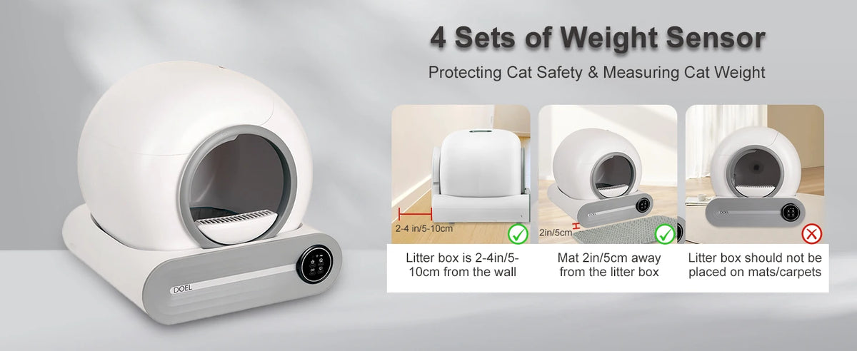 65L Large Capacity with Ion Odor Elimination & 2.4G WiFi APP Remote Control for Large Cats