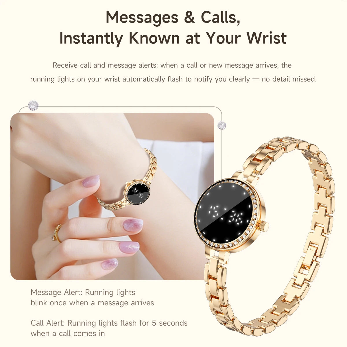 Fashionable Ladies Smart Watch Health Monitoring Female Wristwatch Outdoor Sports Fitness Tracker Bracelet Women L6 Smartwatch