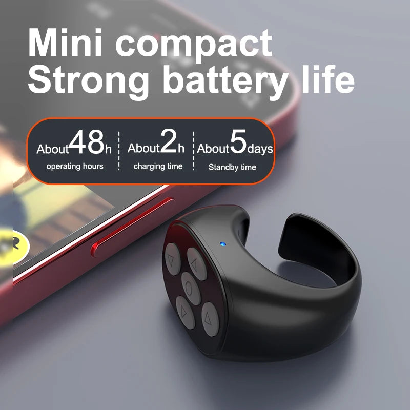Wireless Bluetooth selfie remote control ring for mobile phones, compatible with Xiaomi and Apple devices, by I YAN.