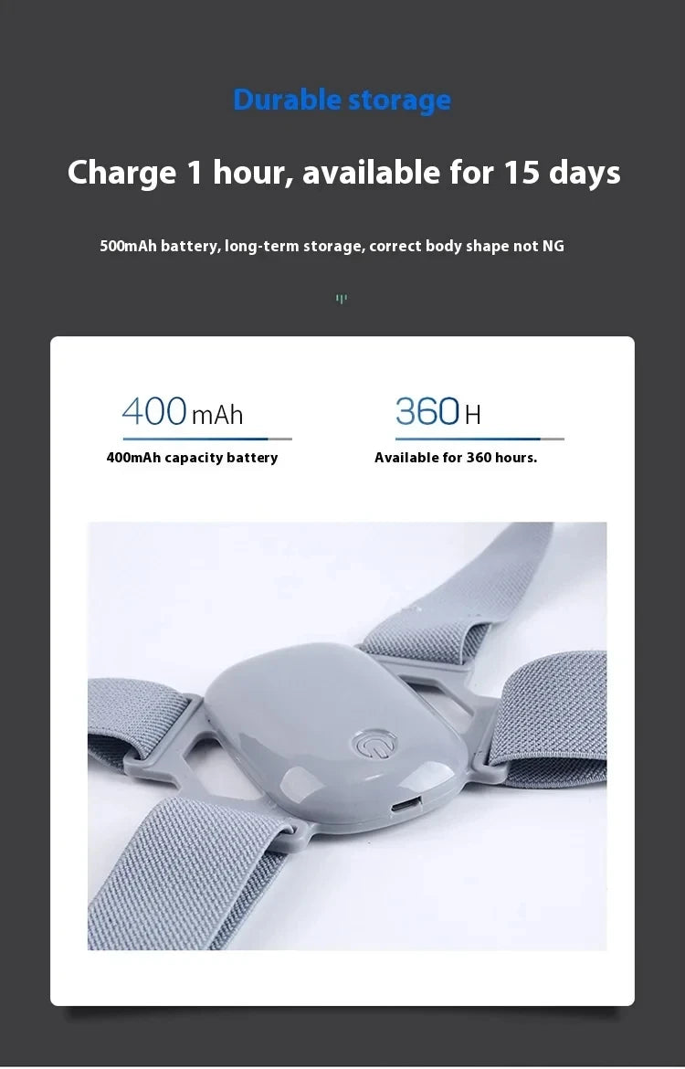 2026 New Smart Posture Corrector Rechargeable Back Brace 8 Shape Vibration Reminder 400mAh Battery for Work Study Office Home - I YAN