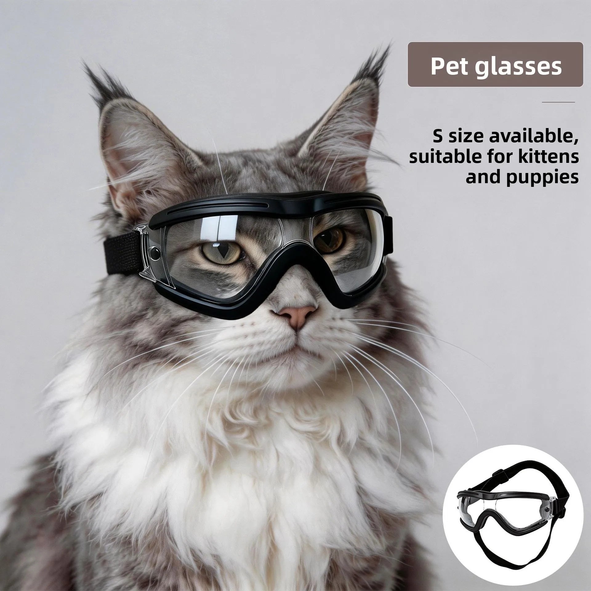 Pet Goggles Cat Glasses Pet Dog Dog Head Accessories Sunglasses Maine Cat Small Dog Schnauzer Sunglasses cat backpack carrier