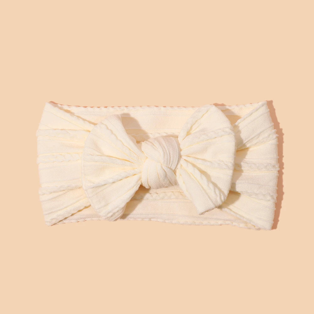 1Pcs Newborn Baby Headband For Girls Elastic Knit Children Turban Baby Bows Soft Nylon Kids Headwear Hair Accessories 32 Colors