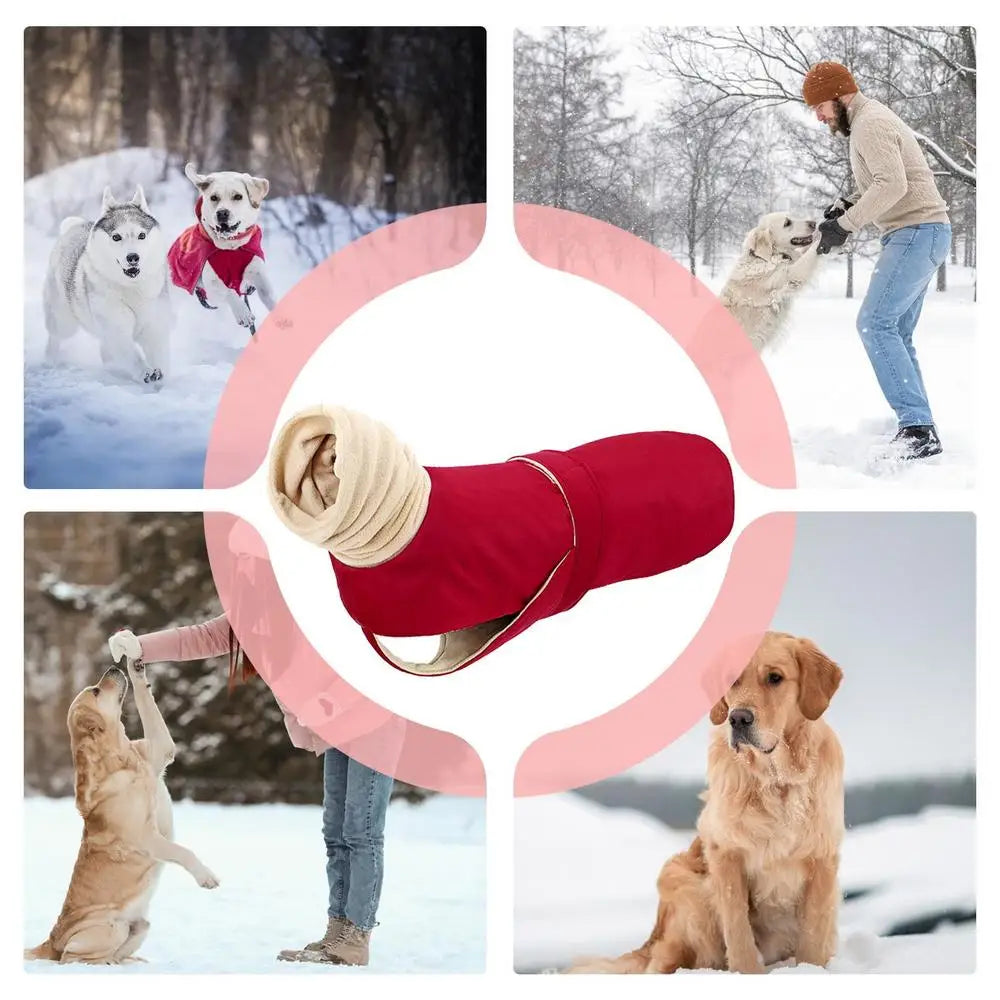 I YAN waterproof dog turtleneck sweater with thick thermal material for cold weather, featuring a cozy pullover design for pets.