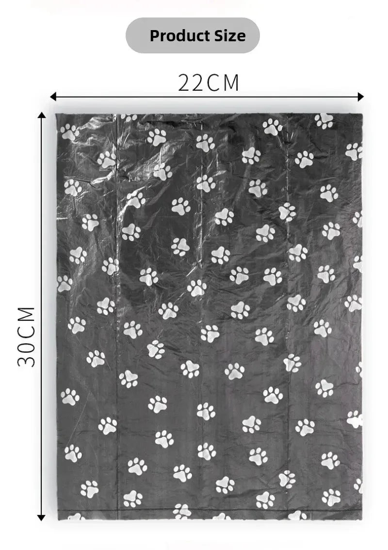 I YAN dog poop bags refill rolls for outdoor pet waste cleanup, ideal for walking and travel with biodegradable material.