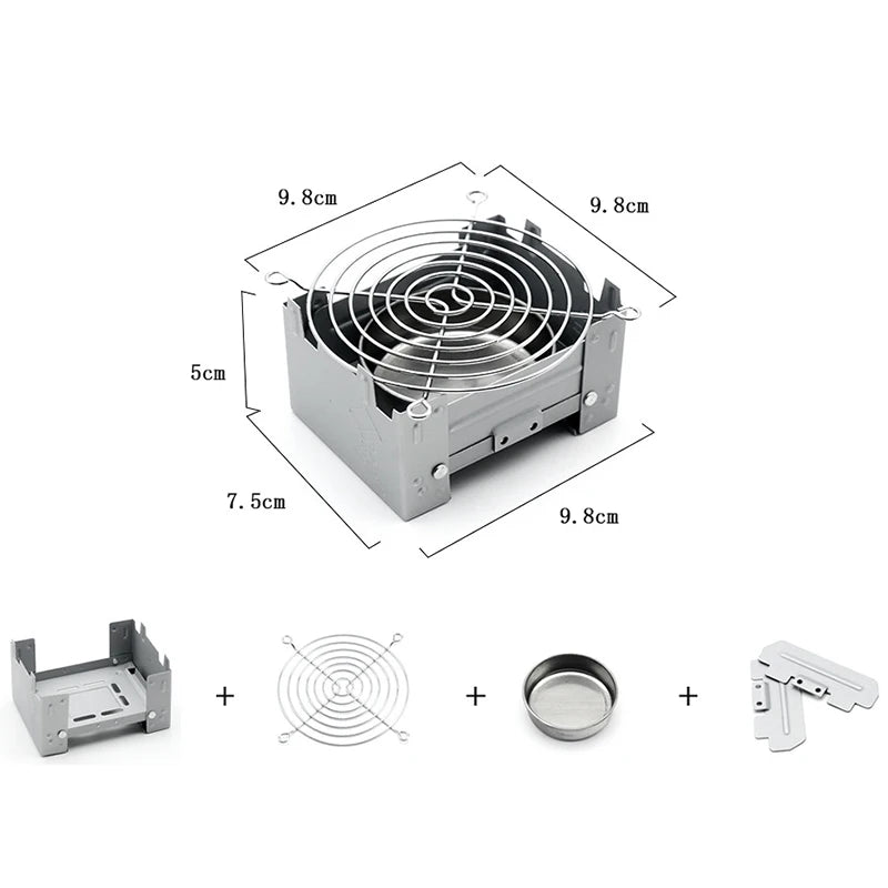 1set Camping Solid Fuel Alcohols Stove Portable Foldable Alcohol Burner Camping Equipment Hiking Picnic Cooking Supplies고체연료
