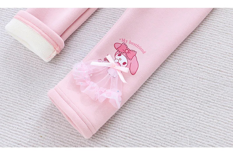 Spring Girls Leggings Cotton Trousers Kids Pants Girls Pants Skinny Print Cartoon Pattern Children Leggings Trousers