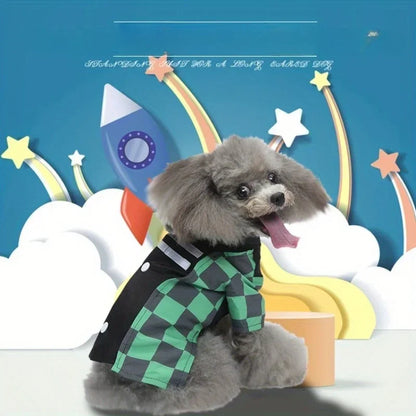 Japanese Kimono Pet Halloween Costume for Small Dogs and Cats – Cosplay Outfit for Puppy Kitten Dress Up
