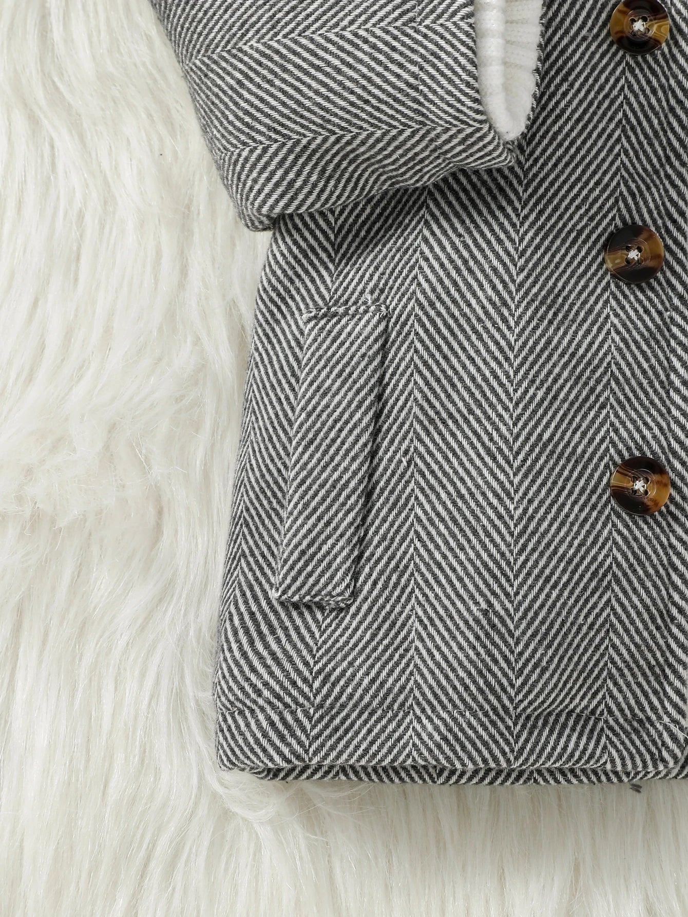 2024 New  Baby Boys 1-3Y Fall/Winter Long Sleeve Plush Warm  Jacket With Button For Chinese Style Outdoor Wear