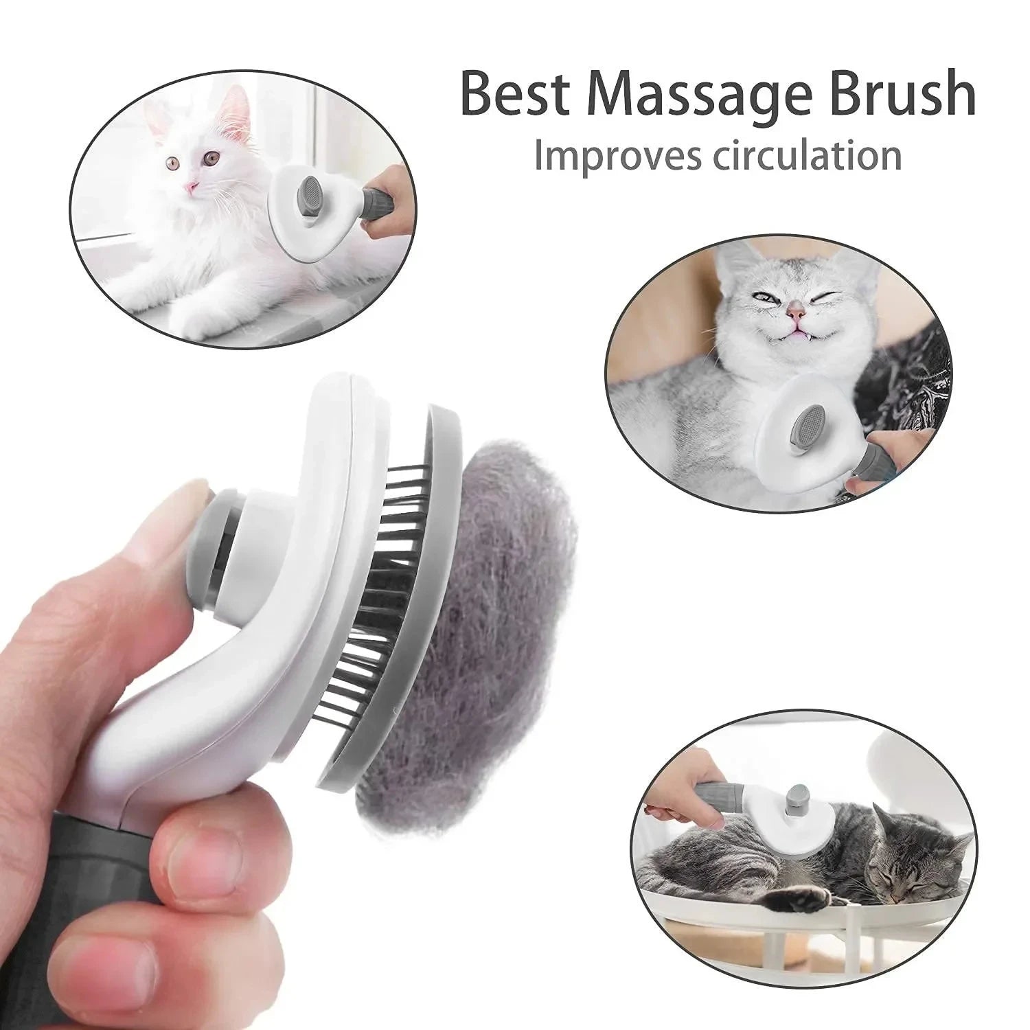 Self Cleaning Pet Brush for Dogs Cats Hair Remover Grooming Comb Dematting Tool Puppy Kitten Shedding Grooming Brush Pet Supply