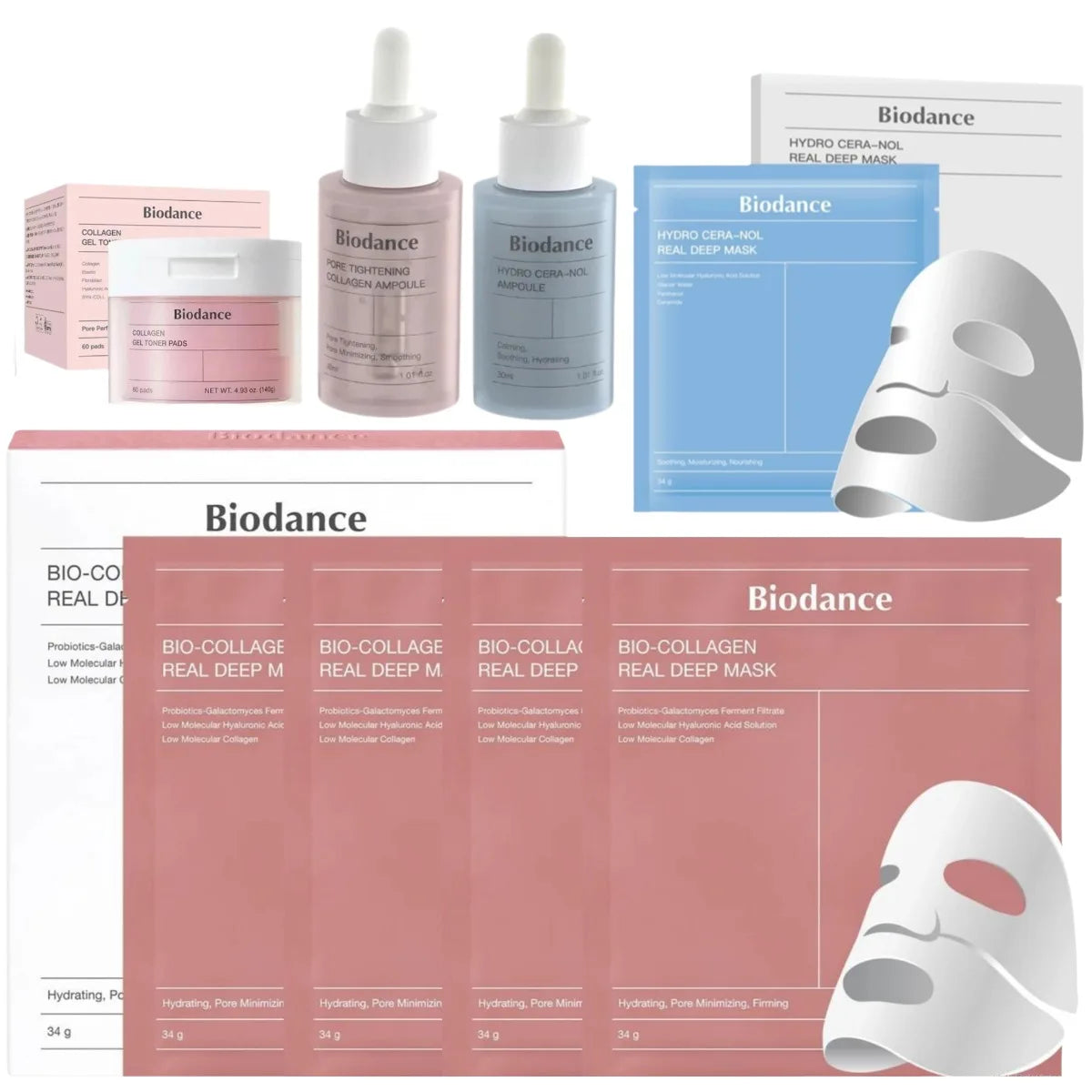 Bio-Collagen Sleepable Collagen Face Mask Face Barrier Repair Soothing Ampoule Essence Moisturizing Refined Pores Mask Skin Care