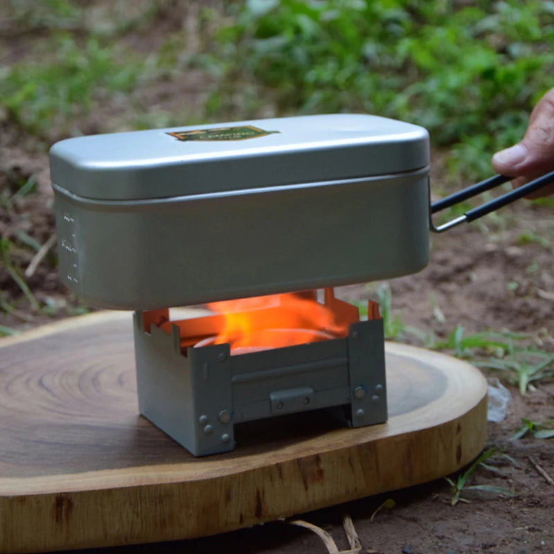 1set Camping Solid Fuel Alcohols Stove Portable Foldable Alcohol Burner Camping Equipment Hiking Picnic Cooking Supplies고체연료
