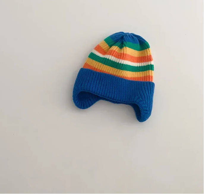 Baby wool hat cute bear ear protection hat children winter thickened warm knitted Korean version of the baby hat