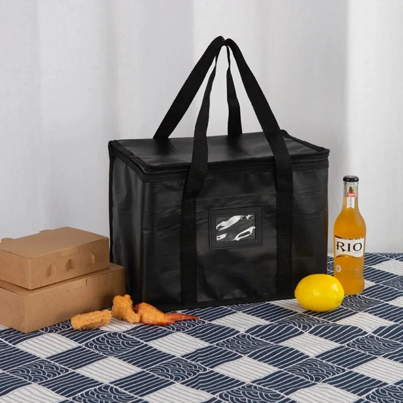 70L Insulated Thermal Cooler Bag Insulation To Keep Cold Large Capacity Portable Lunch Bag Zip Picnic Camping Tin Foil Food Bag