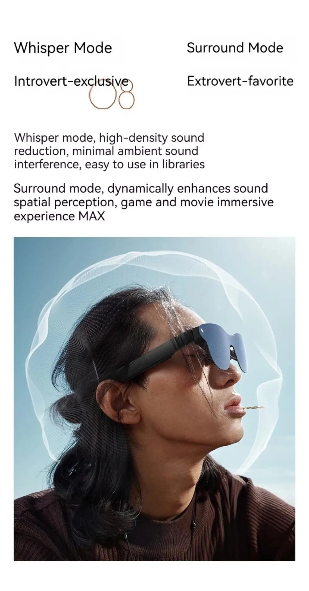  Rayneo Air 4 Pro 3G AR ai vr Glasses IPX-5 Waterproof 4K Video Capture Sound, HDR10 Display, 135" Virtual Screen 3