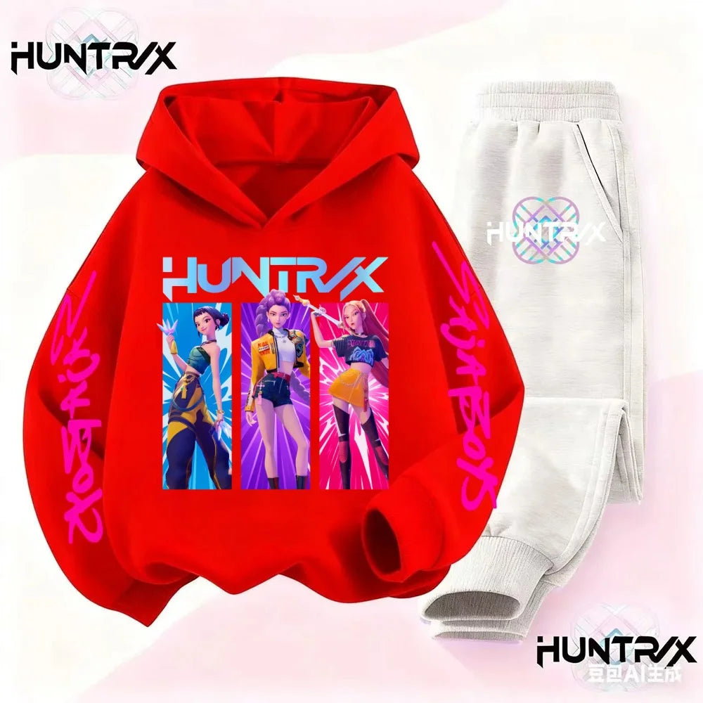 KPop Demon Hunters Saja Boys Kids Hoodie Set – Unisex Sweatshirt & Tracksuit (2pcs) - I YAN