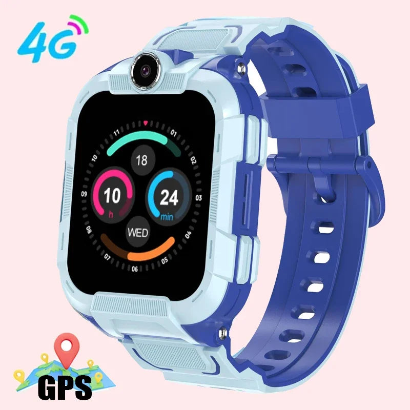 2025 New Kids GPS Smart Watch 4G Track Video Call Camera SOS – Waterproof LBS Location Tracker Smartwatch - I YAN