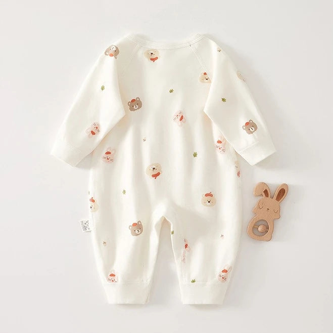 AYNIGIELL High-Quality Newborn Baby Jumpsuit Four Season Cute Children's Jumpsuit 0-6M Cute Baby Girl Male Baby Clothing - I YAN