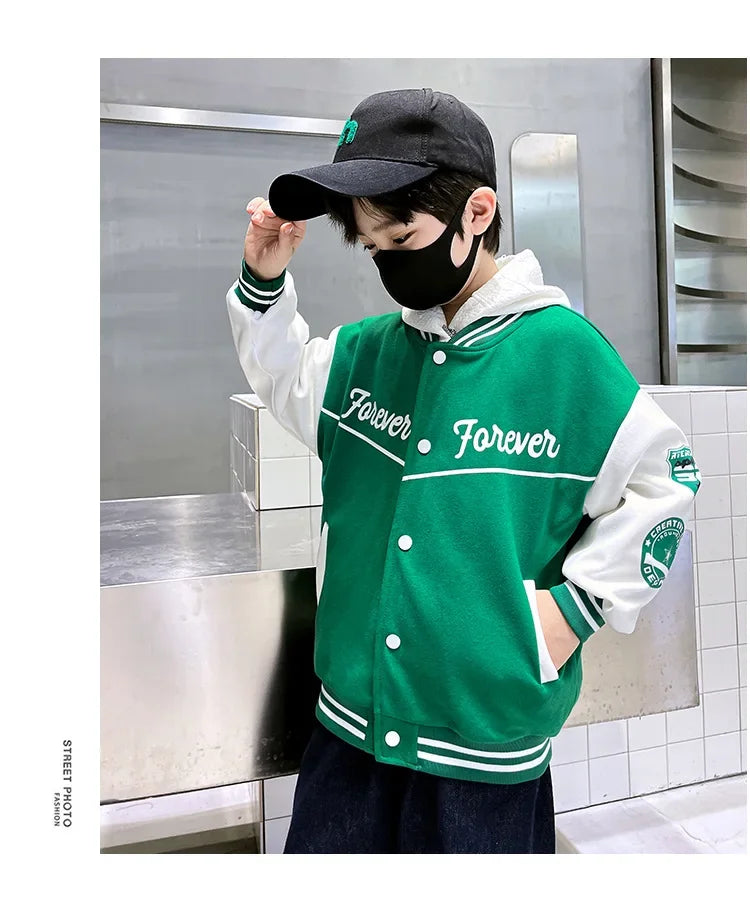 Autumn Jacket Baseball Suit Clothes for Teen Quilted Coats Cotton Jacket Children's Bomber Tiny Kids Jackets Girl Boy