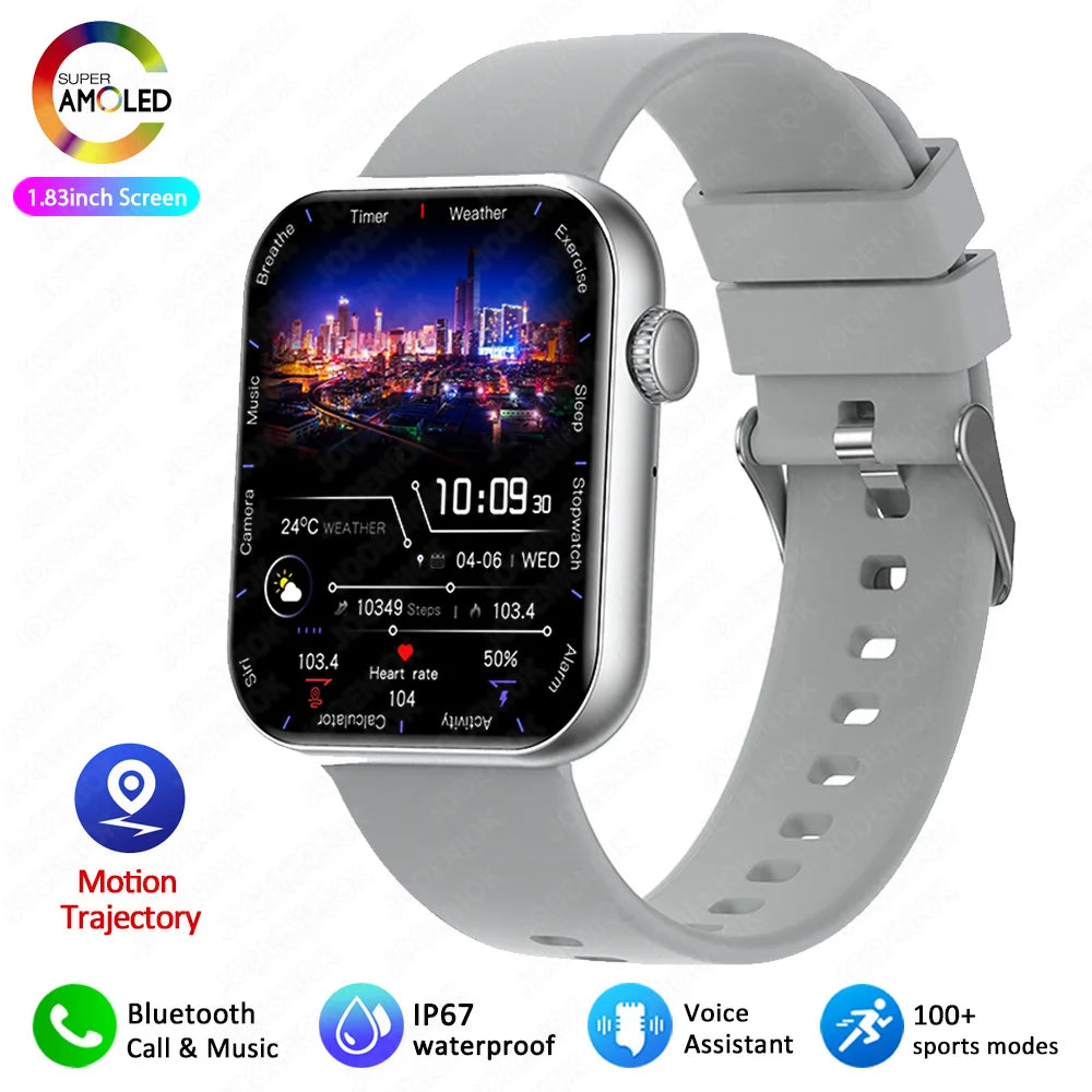 New Smart Watch Full Touch Screen Bluetooth Call AI Voice Heart Rate Waterproof Watches Sports Bracelet Smartwatch Women