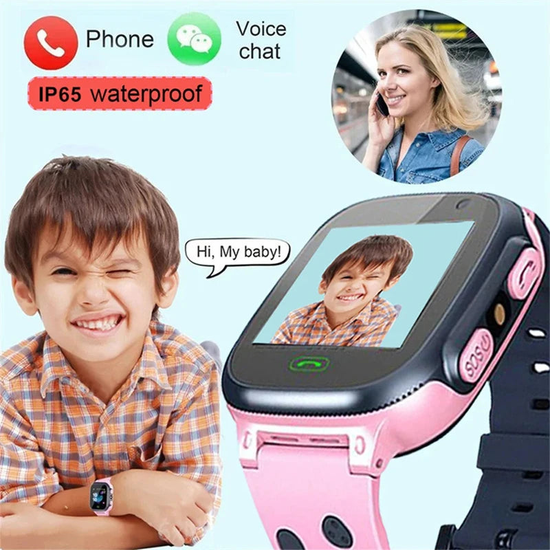 Lenovo Kids Smart Watch Men Women 1.44 Inch HD Screen SOS GPS LED Flashlight Two-Waycalling Mathematical Calculation Smartwatch