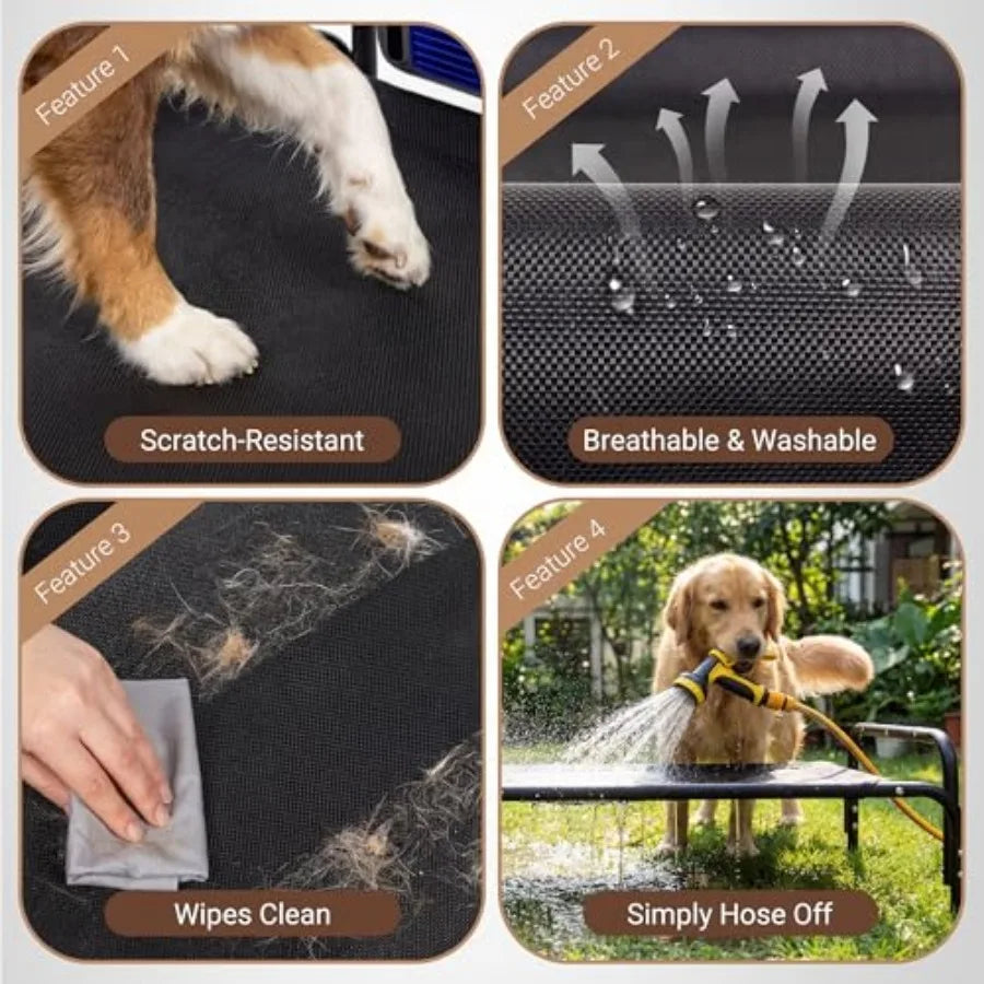 Elevated Outdoor Dog Bed with Fan - Cooling Dog Bed for Dogs Waterproof Cot Easy to Assemble 3 Wind Speed Raised Dog Bed with W
