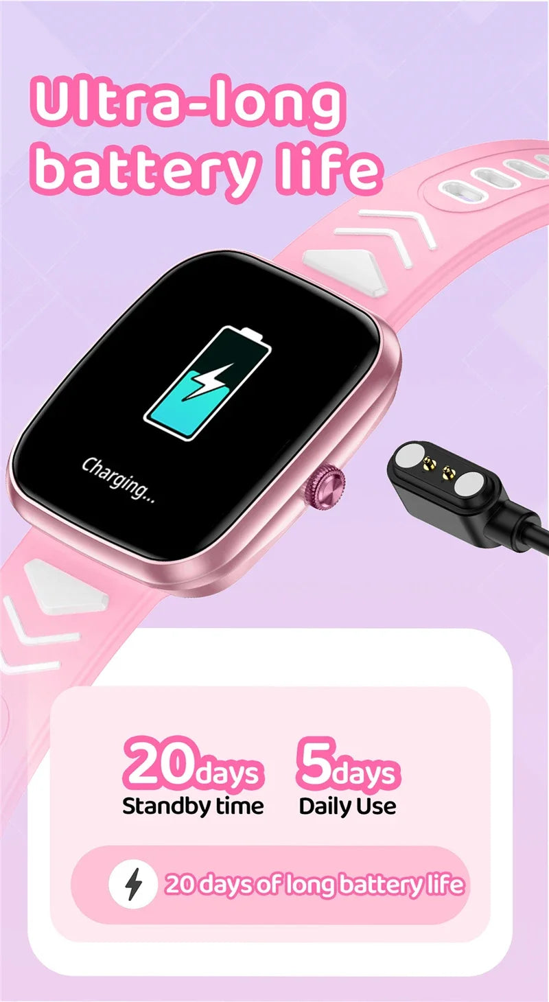 Kids Smartwatch Teenage Pedometer Sports Children Smartwatch – Wireless Calling Student Gift for Boys & Girls - I YAN