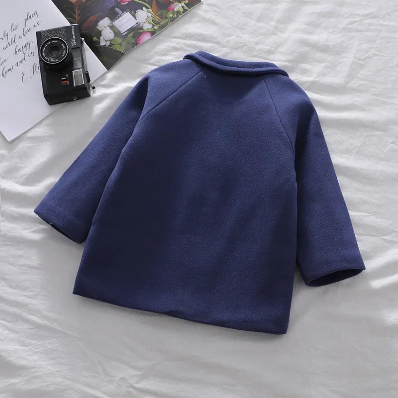 New Spring Autumn Boys Coats Long Style Grid Design Handsome Trench Coat For Kids 2-6 Years Old British Style Jacket