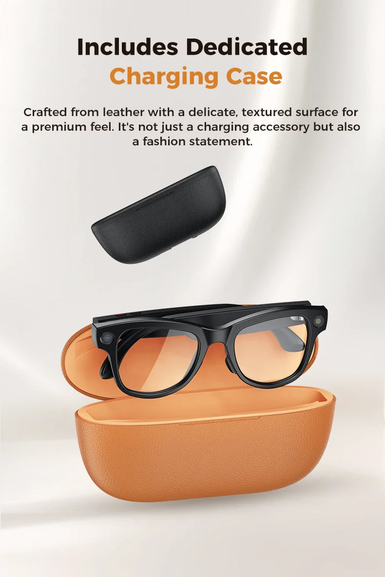 2026 Smart AI Glasses 4K 800W Camera 3600mAh Power Bank 32GB Memory 120+ Translation ChatGPT Music Photos &Video Sunglasses Men