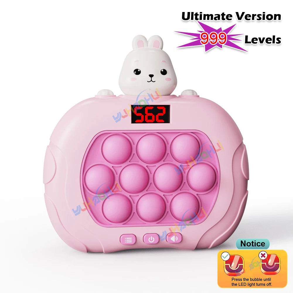 999 Level Electronic Pop Push Quick Push Game Console with LED Display Screen Suitable for Adult and Child Fidget Toy