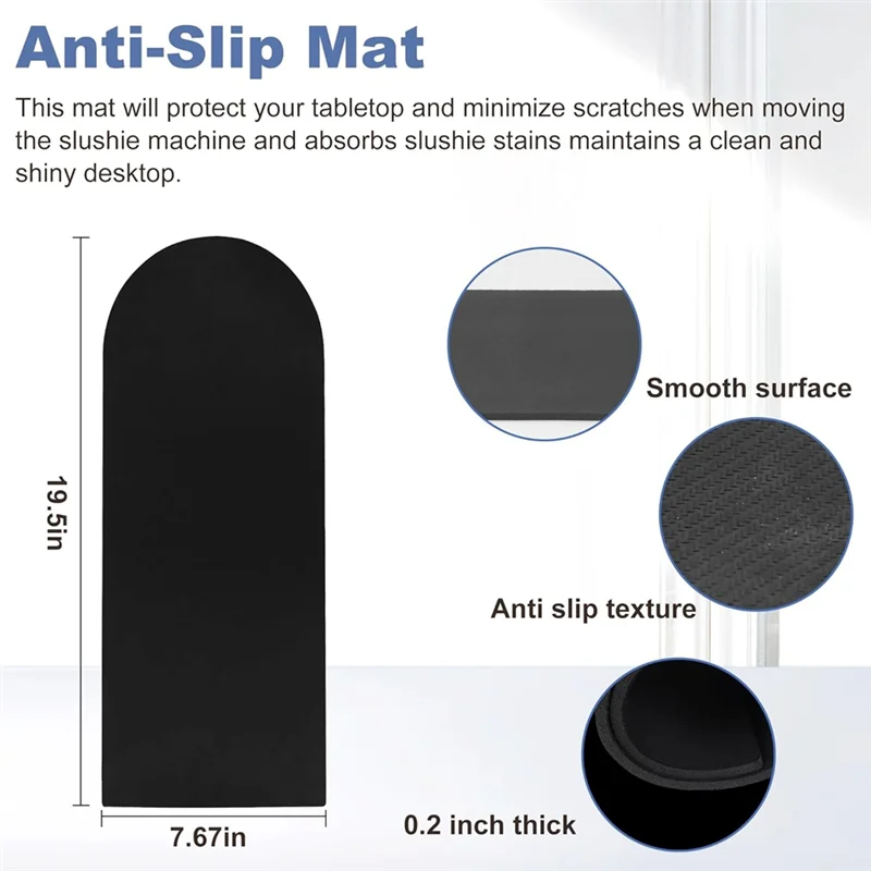 ABBZ-Replacement Accessories Kit For Ninja Slushie FS301,FS300- Anti-Slip Mat, Detachable Shields, Spout Cover Lid