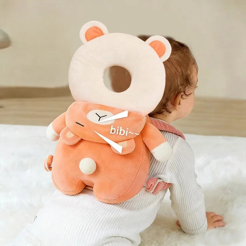 I YAN baby head protector pillow featuring a cute cartoon backpack design, toddler safety cushion for learning to walk and prevent falls