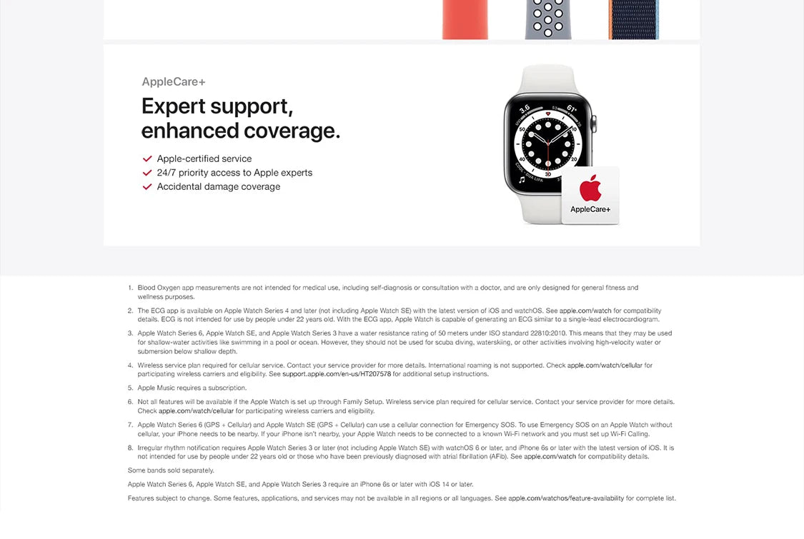100% Original Apple Watch Series 6 40mm 44mm GPS Apple Watch S6 Aluminum Case with Sport Band iOS SmartWatch