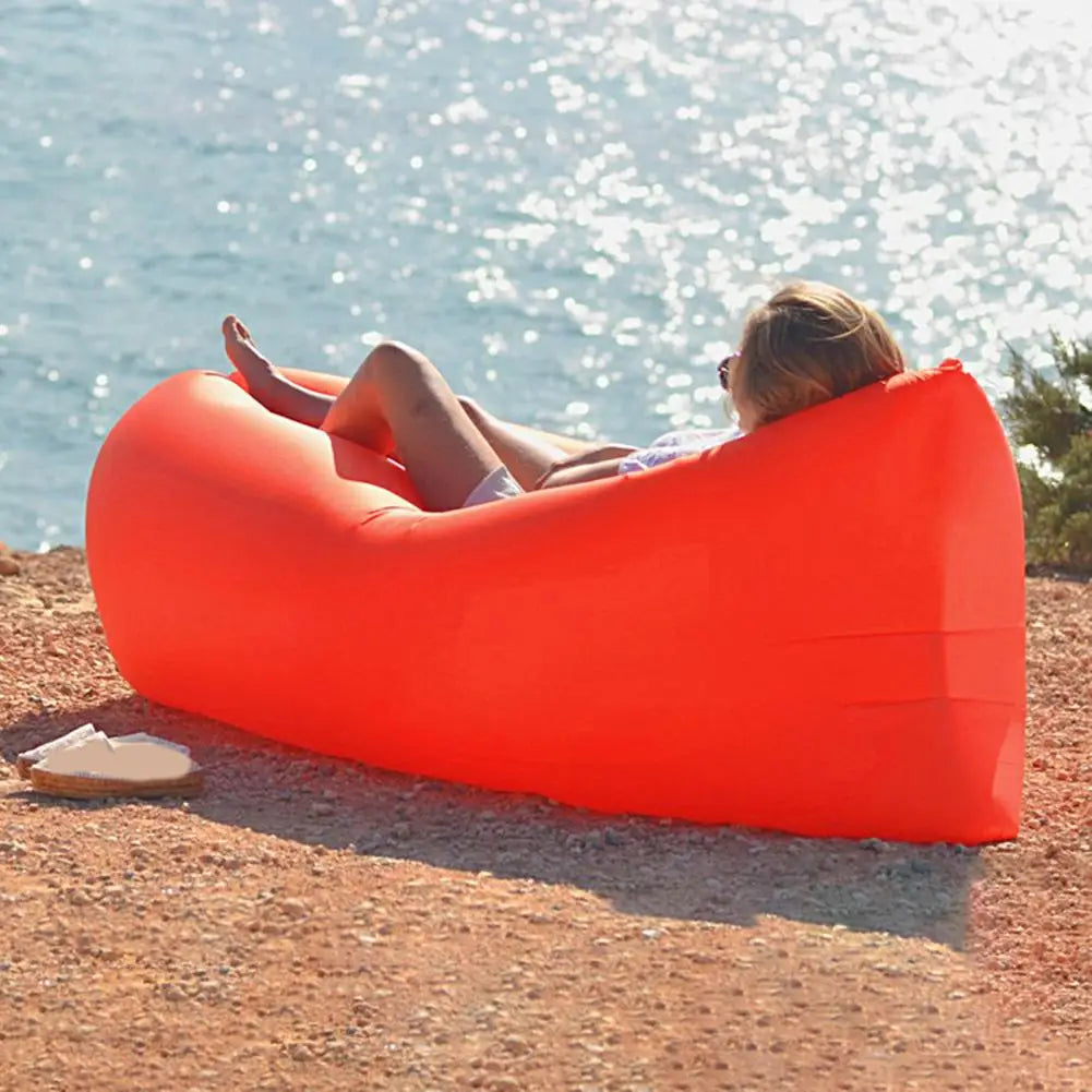 Inflatable Sofa Cushion Camping Air Tent Bed Sleeping Bag Portable Outdoor Durable Lazy Beach Air Mattress Folding Lounger Chair