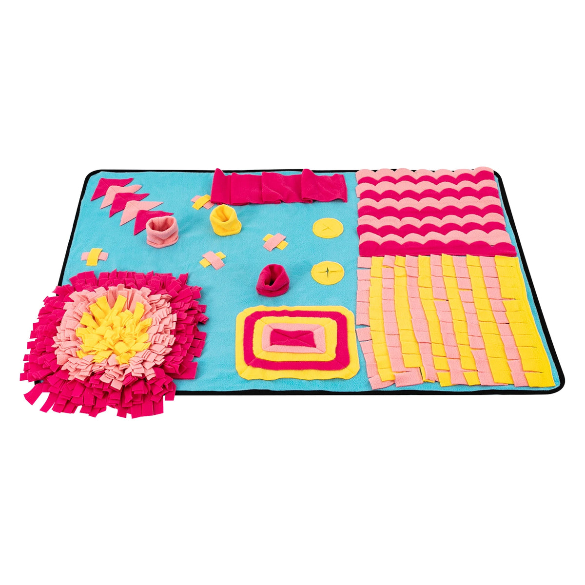 Large fleece dog snuffle mat by I YAN, 70x105cm, interactive puzzle feeding mat designed to engage dogs in slow feeding.
