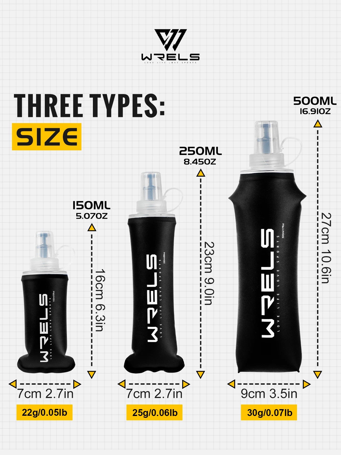 Portable TPU Soft Water Bottle BPA Free Folding Soft Flasks For Outdoor Sports Marathon Running Hydration Camping Hiking