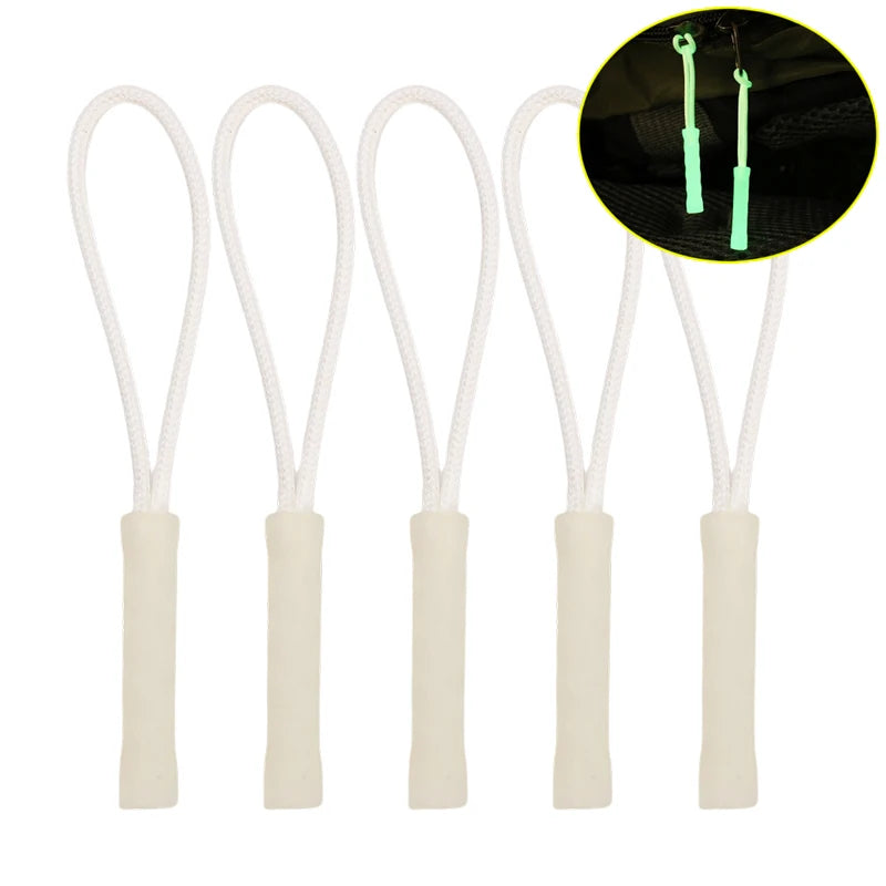 Luminous Zipper Travel Bag Zipper Anti-loss Anchor Rope Outdoor Tent Backpack Pull Ring To Replace The Rope Buckle Pendant