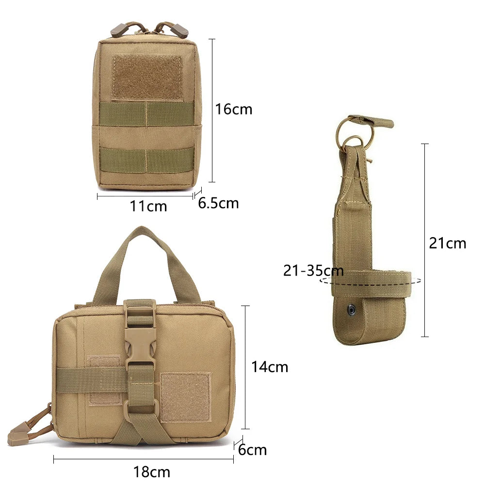 Tactical dog harness and leash with Molle pouches for medium to large dogs, German Shepherd training and walking vest by I YAN