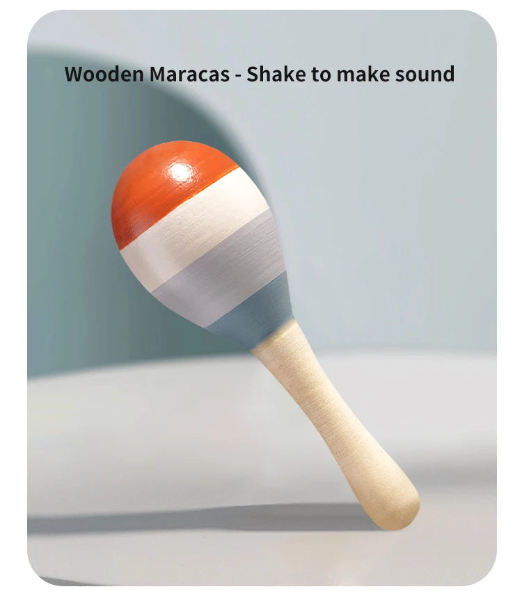 Colorful 5-piece baby musical instrument set by I YAN with rattles and percussion toys for early sensory and learning activities.