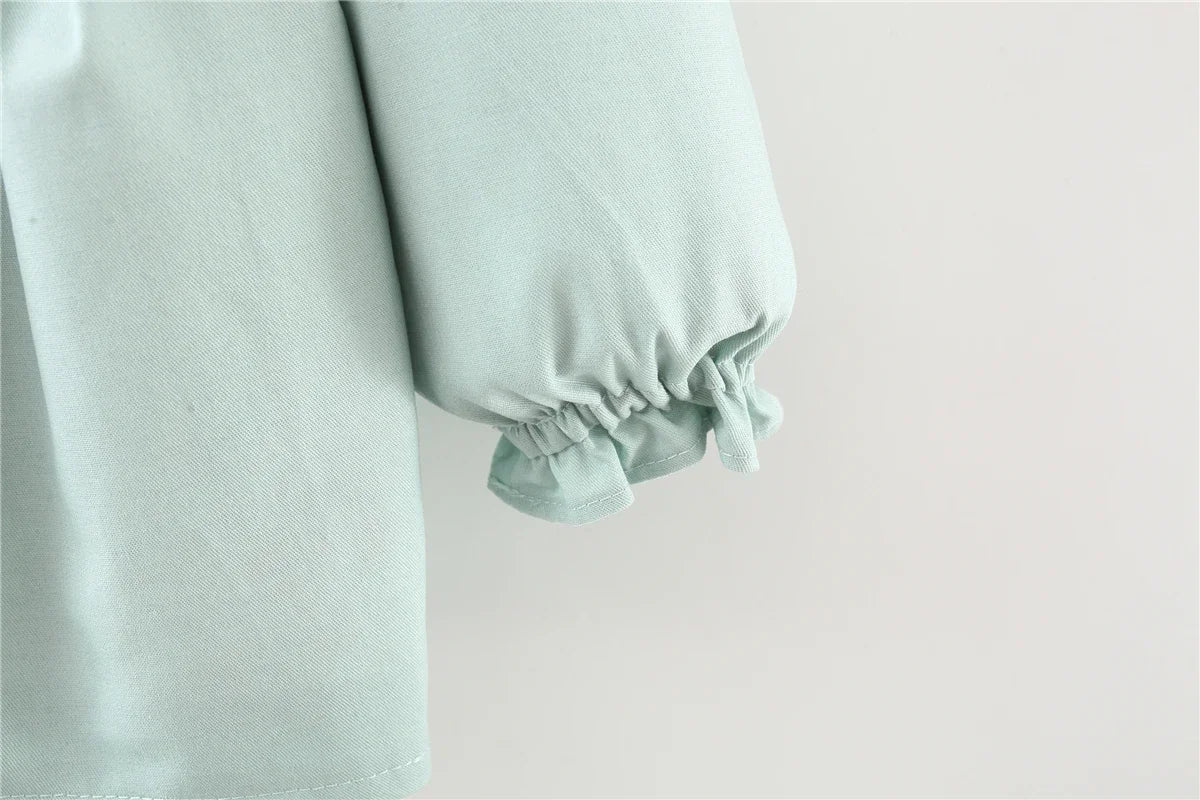 Newborn Baby Girl Clothes Spring And Autumn Solid Color Baby Girl Coat Simple Girl'S Windbreaker