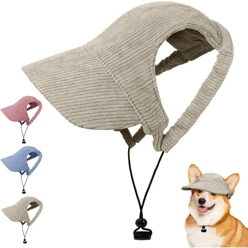Adjustable Dog Baseball Cap Fashion Soft Breathable Pet Sun Protection Hat with Ear Holes Dog Parent-Child Hat For Dogs Cats